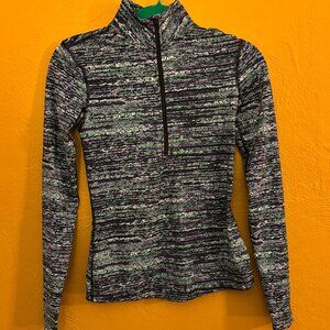 Nike Dri-FIT Women’s Blue 3/4 Zip Pullover XS Athletic Running Top